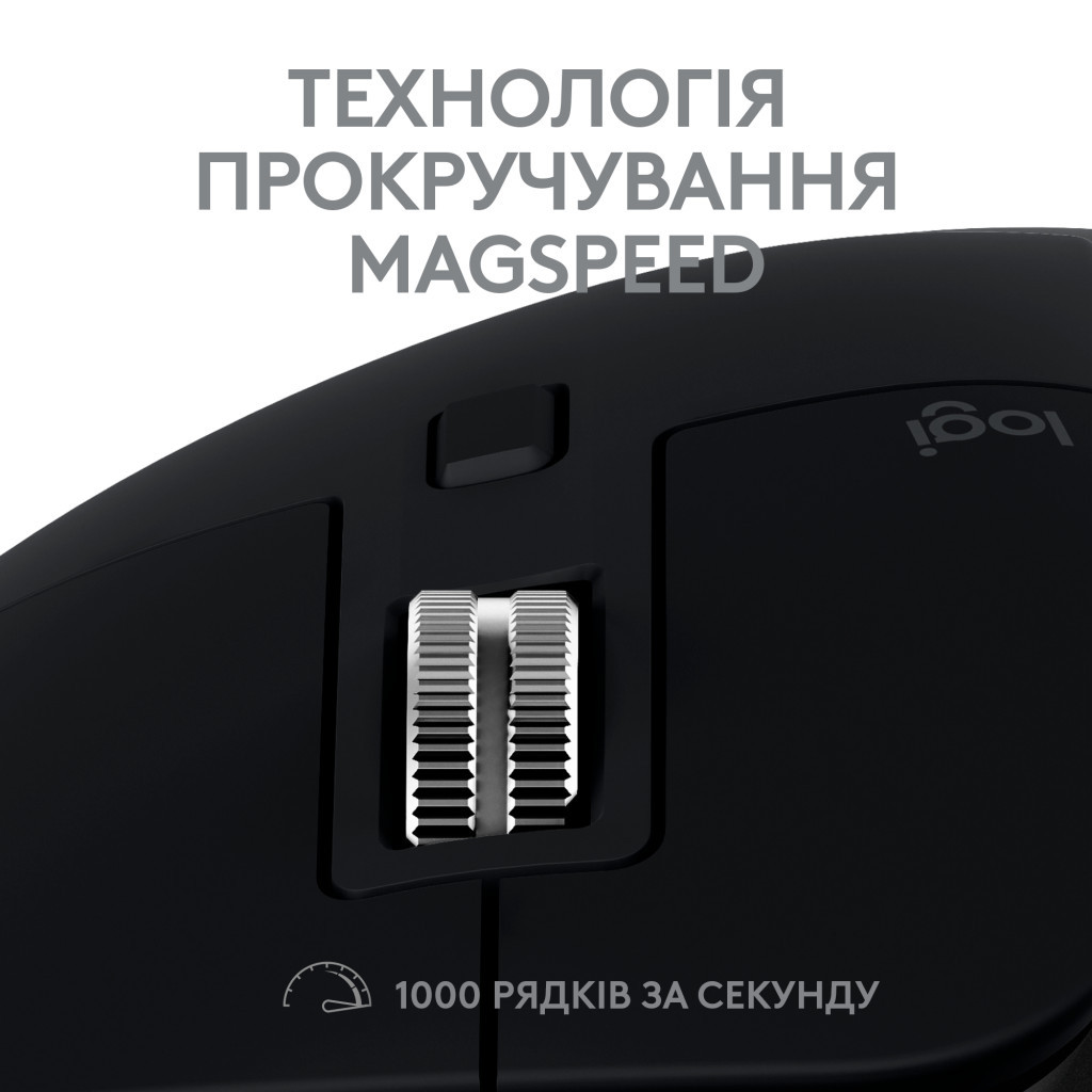 Мишка Logitech MX Master 3S For Mac Performance Wireless Space Grey (910-006571) - зображення 5
