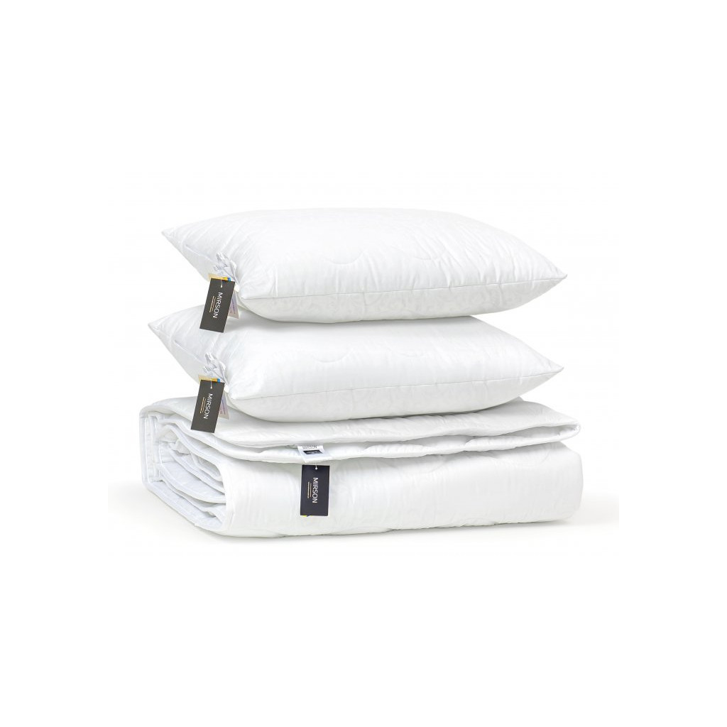 Ковдра MirSon Набір вовняний №1678 Eco Light White Ковдра 172х205 + подушк (2200002656733) - зображення 3