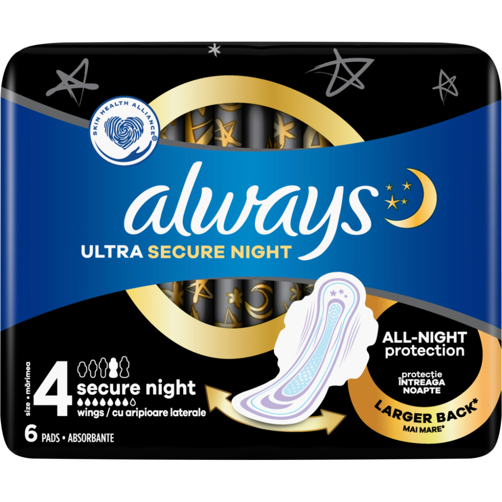 Гігієнічні прокладки Always Ultra Secure Night (Розмір 4) 6 шт. (8001841733050) - зображення 2