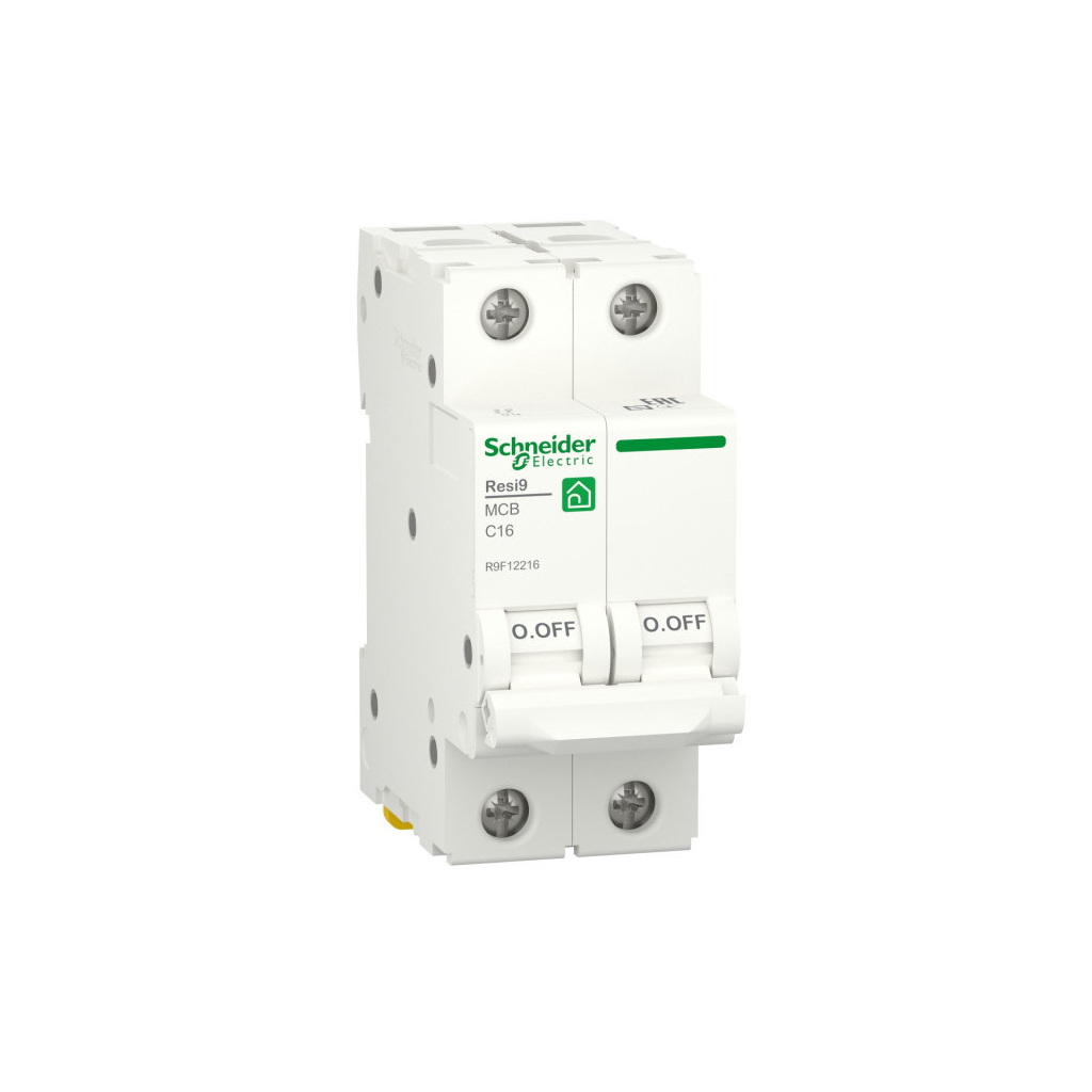 Автоматичний вимикач Schneider Electric RESI9 6kA 2P 16A C (R9F12216) - зображення 1