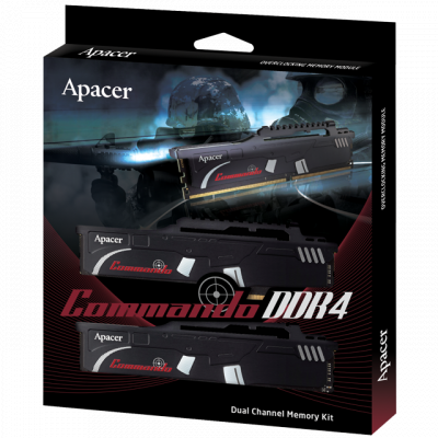 Модуль пам'яті для комп'ютера DDR4 16GB (2x8GB) 2800 MHz Commando Series Apacer (EK.16GAW.GFAK2) - зображення 4