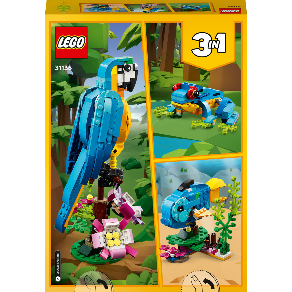 Конструктор LEGO Creator Екзотичний папуга 253 деталі (31136) - зображення 10
