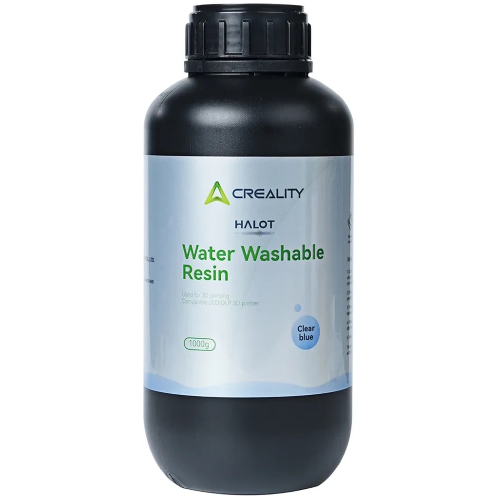 Фотополімерна смола Creality HALOT Water Washable Resin 1kg, blue transparent (3302010055) - зображення 1
