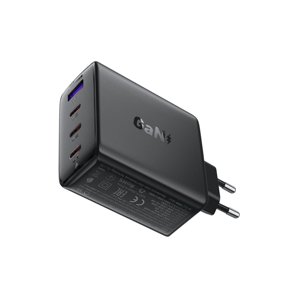 Зарядний пристрій Acefast 4xUSB 100W (3xUSB-C+USB-A) Gan A94 Fast Charger Black (6974316283133) - зображення 2