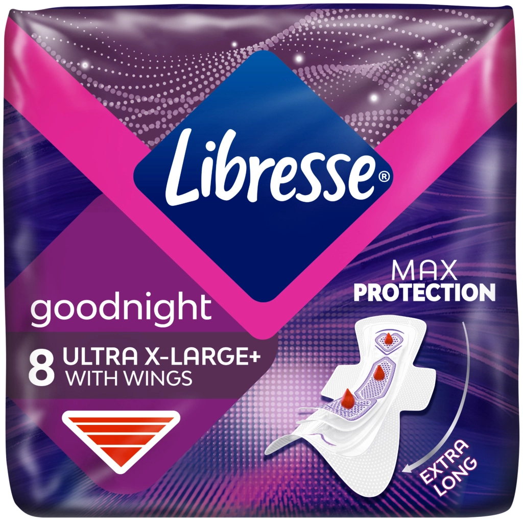 Гігієнічні прокладки Libresse Ultra Night extra wing 8 шт (7322540918281) - изображение 1