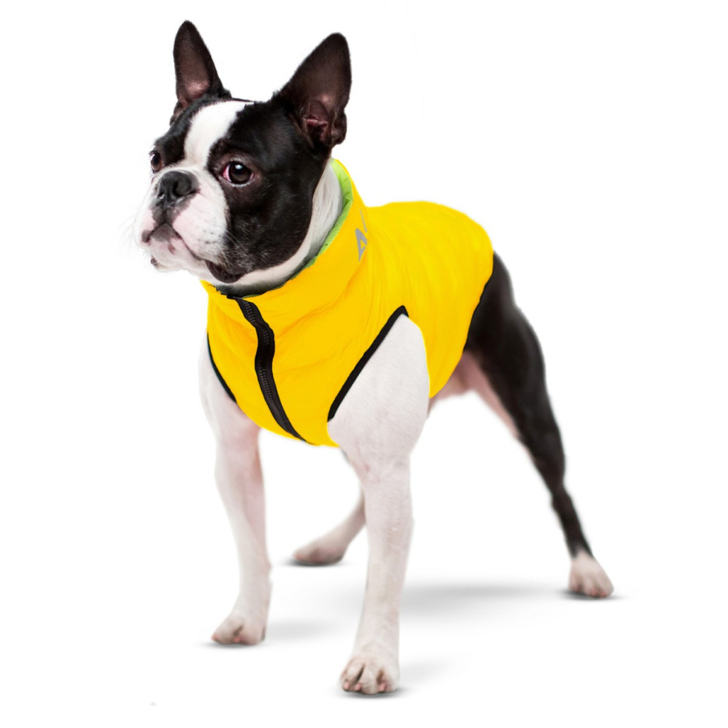Курточка для тварин Airy Vest двостороння M 50 жовто-салатова (1628) - зображення 2