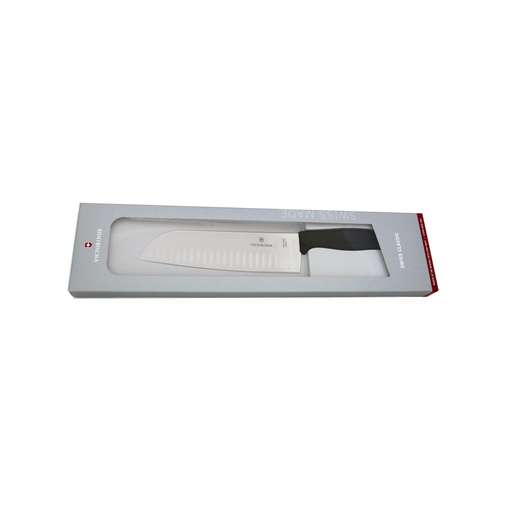 Кухонний ніж Victorinox Swiss Classic Santoku 17см Black (6.8523.17G) - зображення 1