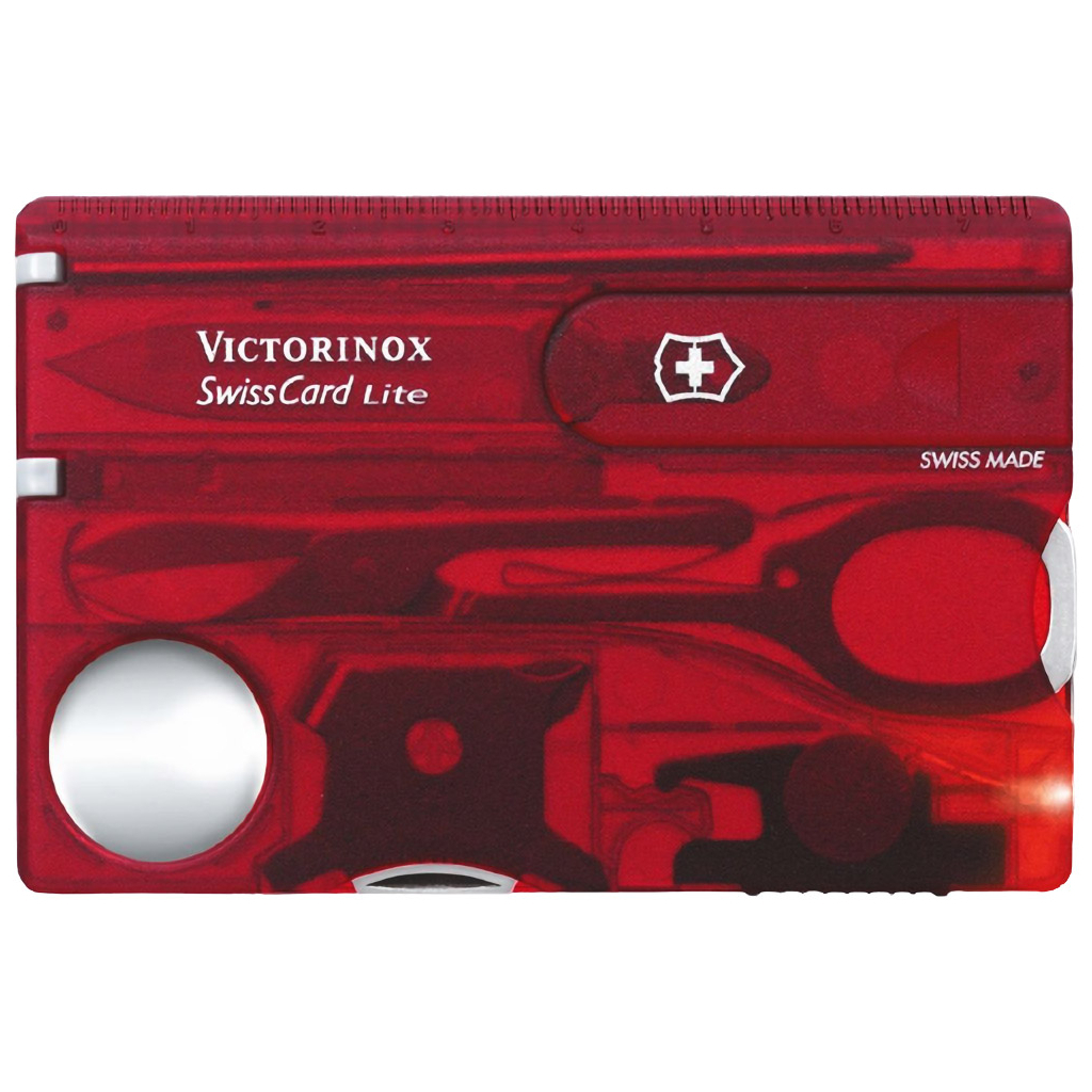 Мультитул Victorinox SwissCard Lite Transparent Red Blister (0.7300.TB1) - зображення 4