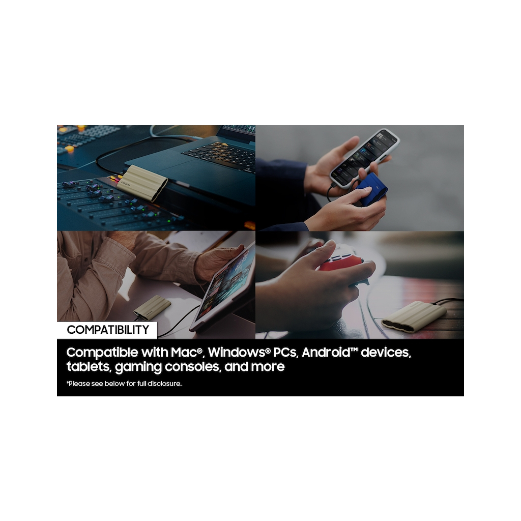 Накопичувач SSD USB 3.2 2TB T7 Shield Samsung (MU-PE2T0K/WW) - зображення 2