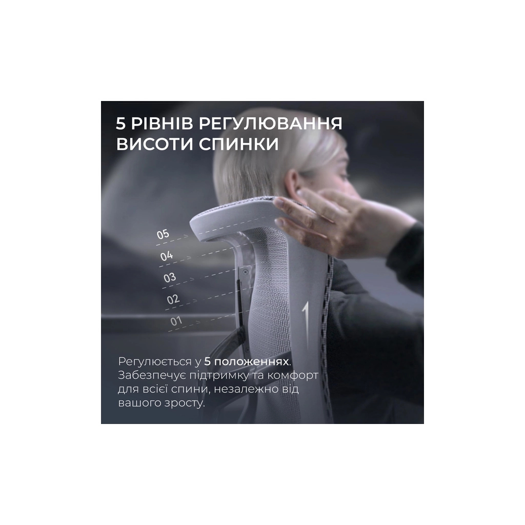 Офісне крісло Sihoo DORO S300 Mesh Light Grey (S300-M202) - зображення 8