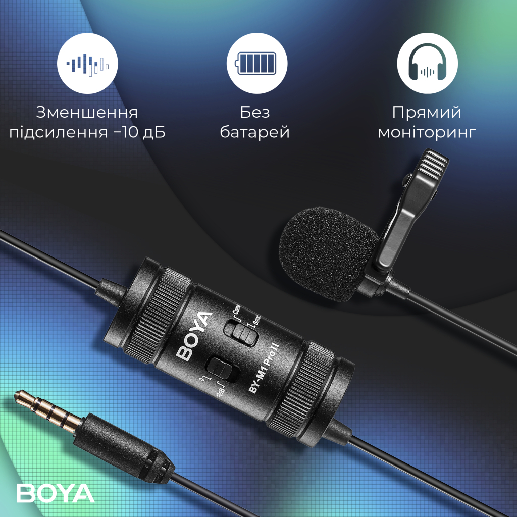 Мікрофон Boya BY-M1 Pro II Black (BY-M1 Pro II) - изображение 12