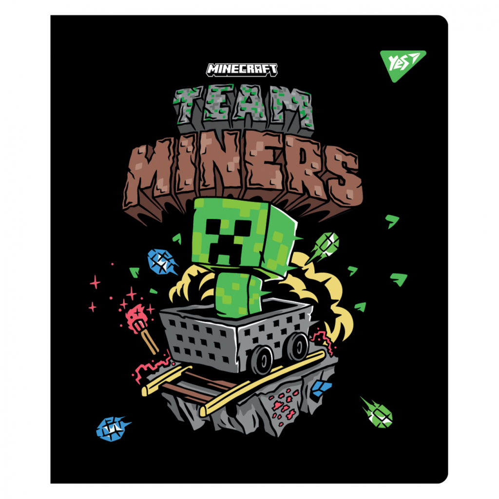 Зошит Yes Minecraft. Team 12 аркушів лінія (767511) - зображення 3
