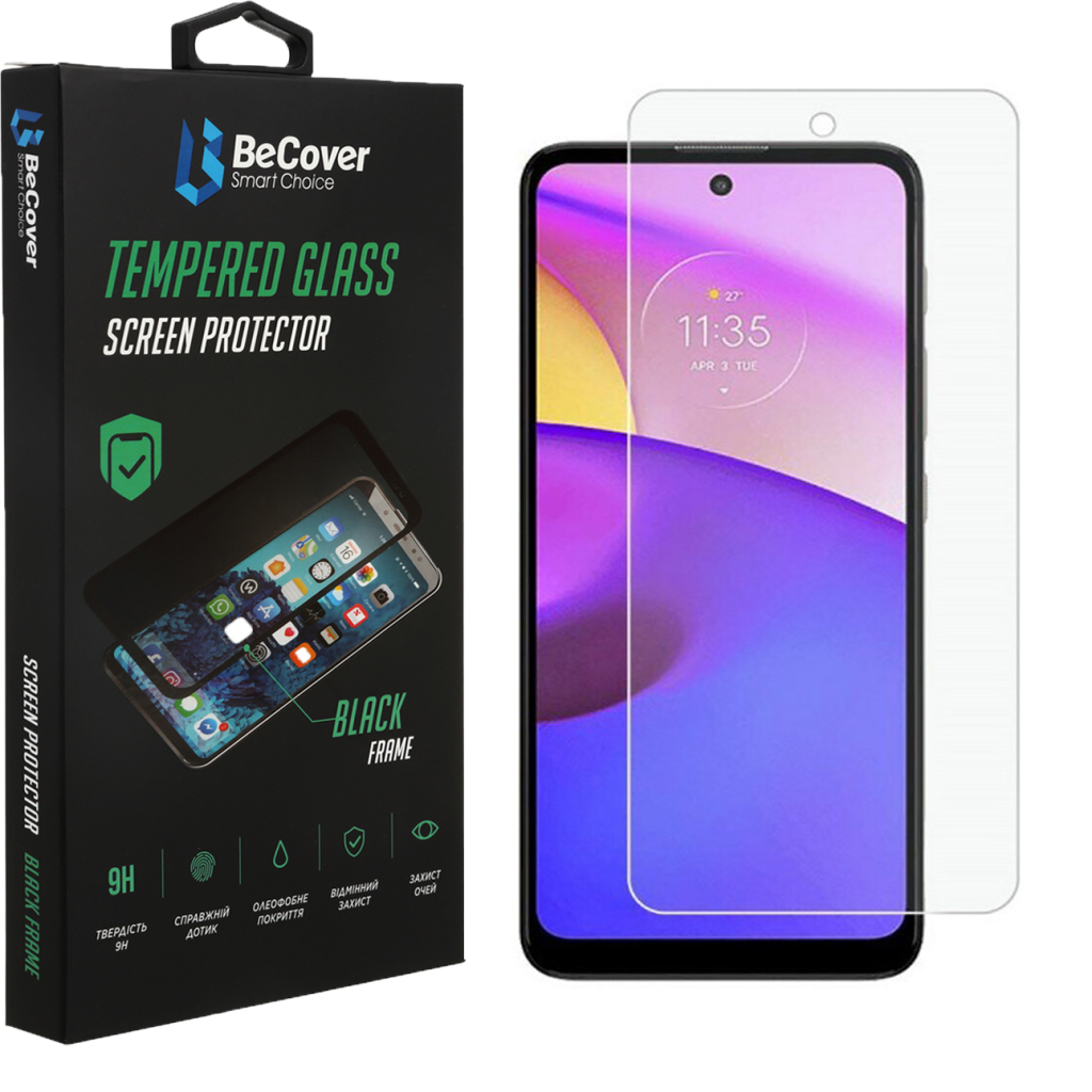 Скло захисне BeCover Motorola Moto E30 / E40 3D Crystal Clear Glass (708092) - зображення 1