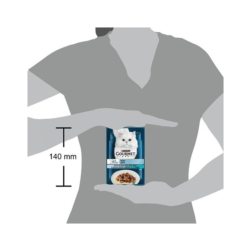 Вологий корм для кішок Purina Gourmet Perle з Океанічною рибою, Тунцем в підливі 85 г (8445291188099) - зображення 3