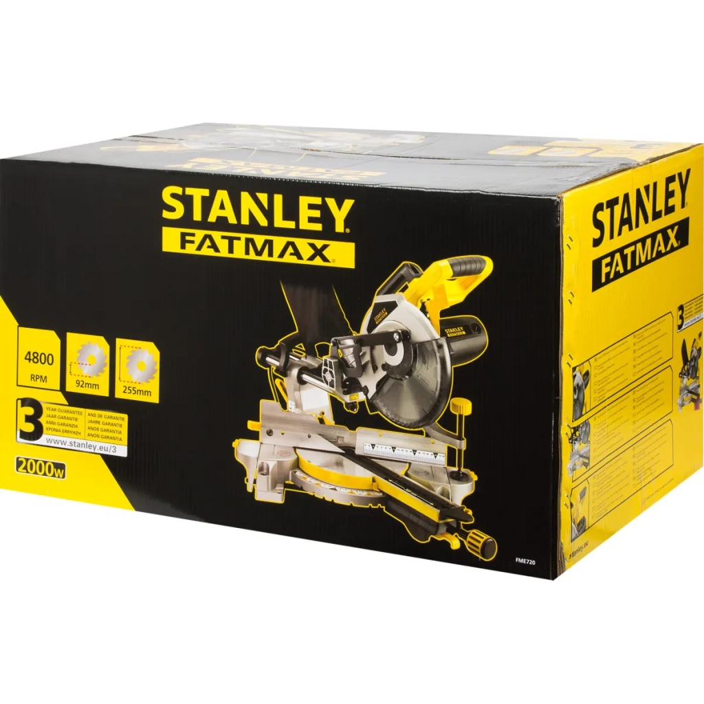 Торцювальна пила Stanley FatMax, 2000 Вт, диск 255х30 мм, 4800 об/хв, вага 22 кг (FME720) - изображение 7