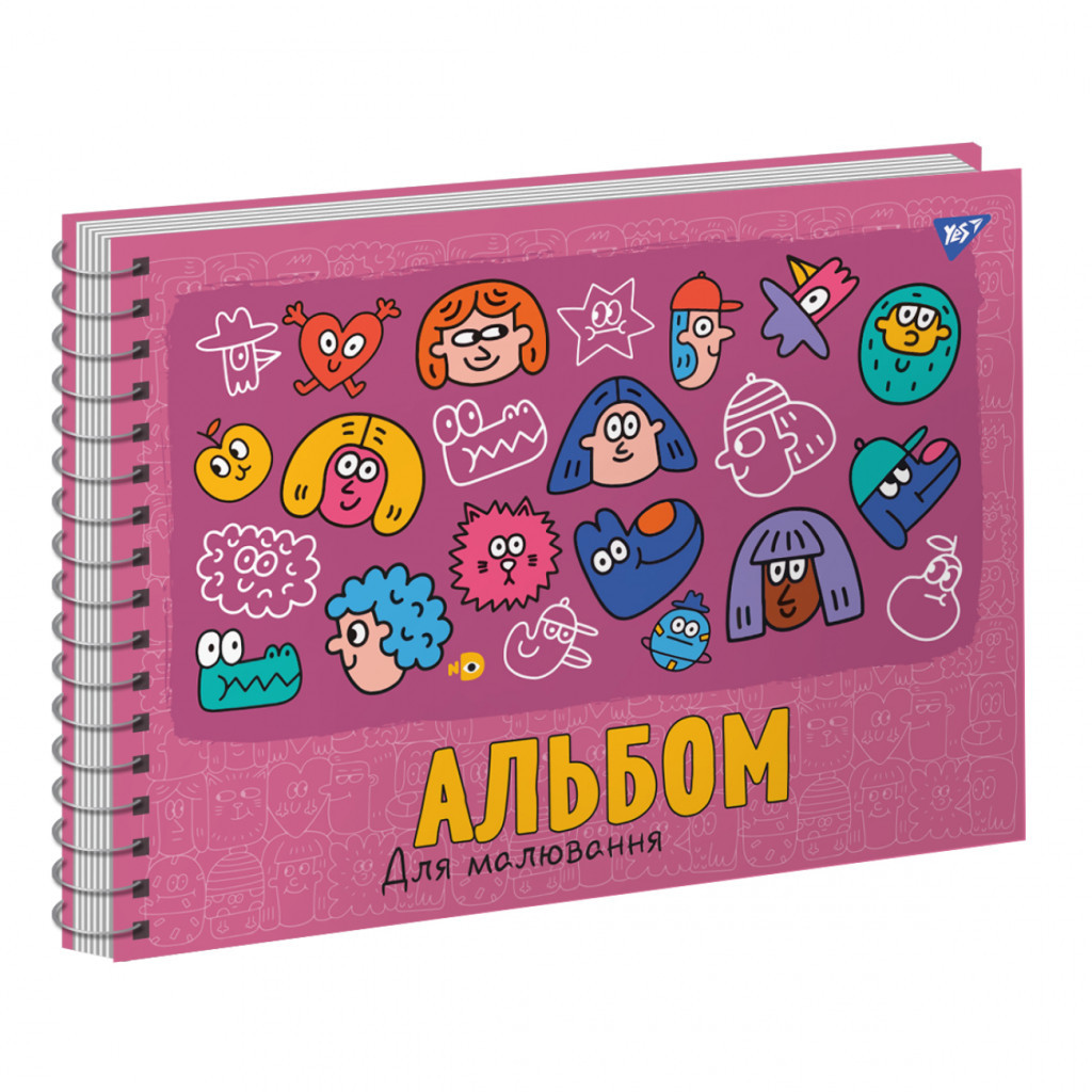 Альбом для малювання Yes А4 20 Спіраль Funny faces (130568) - изображение 2