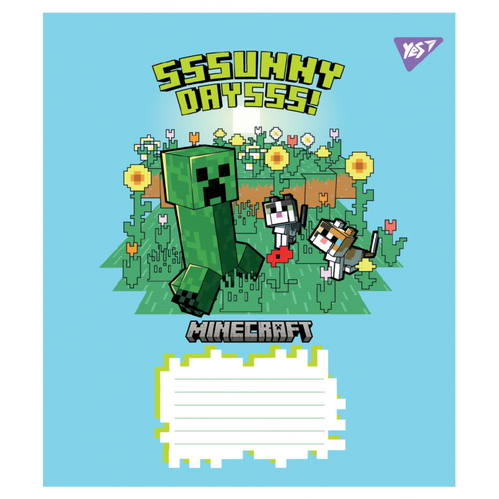 Зошит Yes Minecraft Flowers А5 12 аркушів лінія (767584) - зображення 2