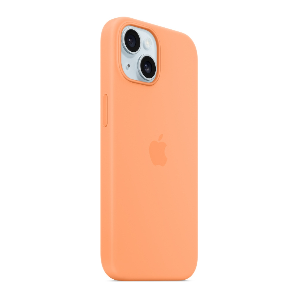 Чохол до мобільного телефона Apple iPhone 15 Silicone Case with MagSafe Orange Sorbet (MT0W3ZM/A) - зображення 6