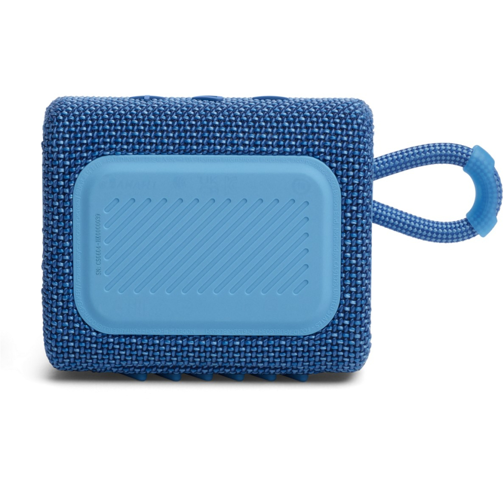 Акустична система JBL Go 3 Eco Blue (JBLGO3ECOBLU) - зображення 3