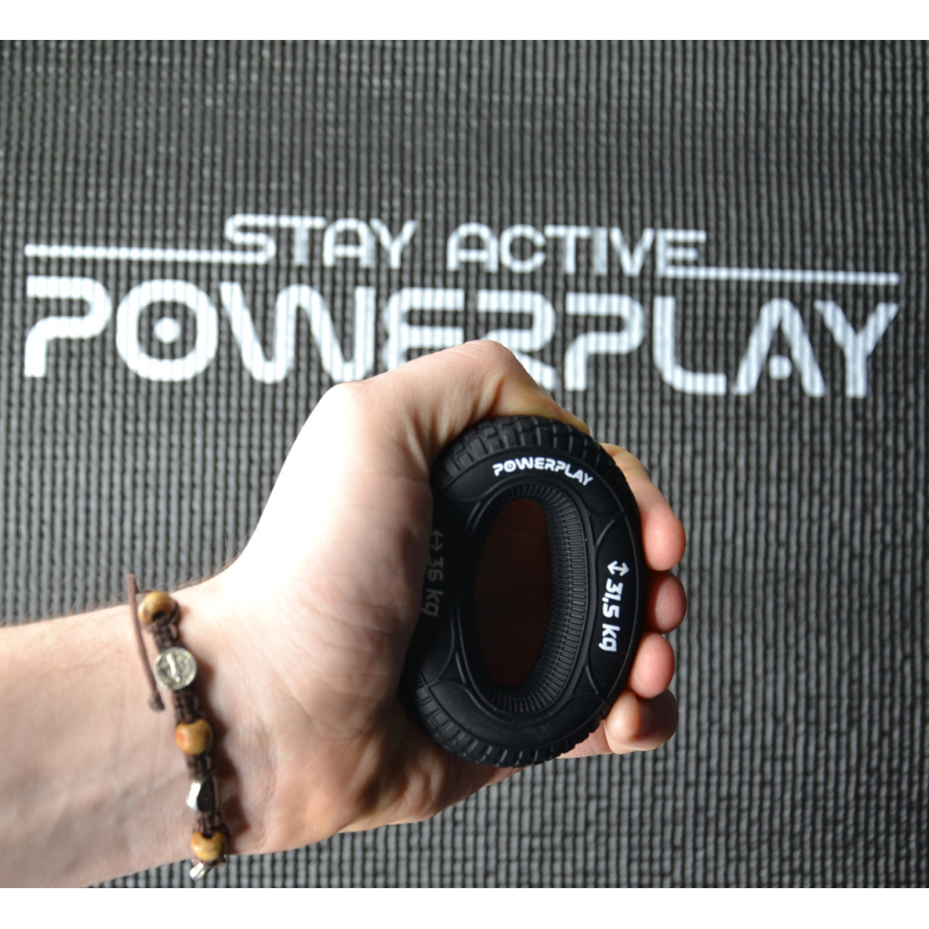 Еспандер PowerPlay PP-4330 Hand Grip Loops Hard 31.5-36 кг Чорний (PP_4330_Black_(31.5-36kg)) - зображення 7