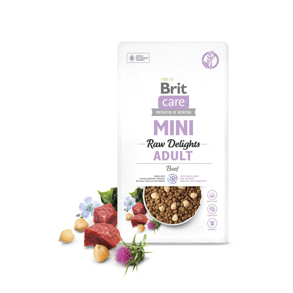 Сухий корм для собак Brit Care Mini Raw Delights Beef для малих порід 2 кг (8595602571307) - зображення 4