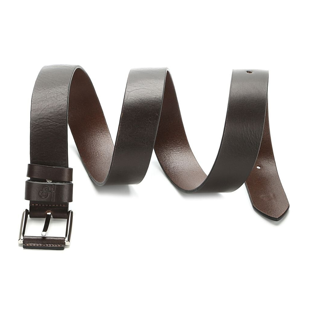 Ремінь Grande Pelle Джинсовий ремінь з натуральної шкіри Коричневий (00910) - зображення 8