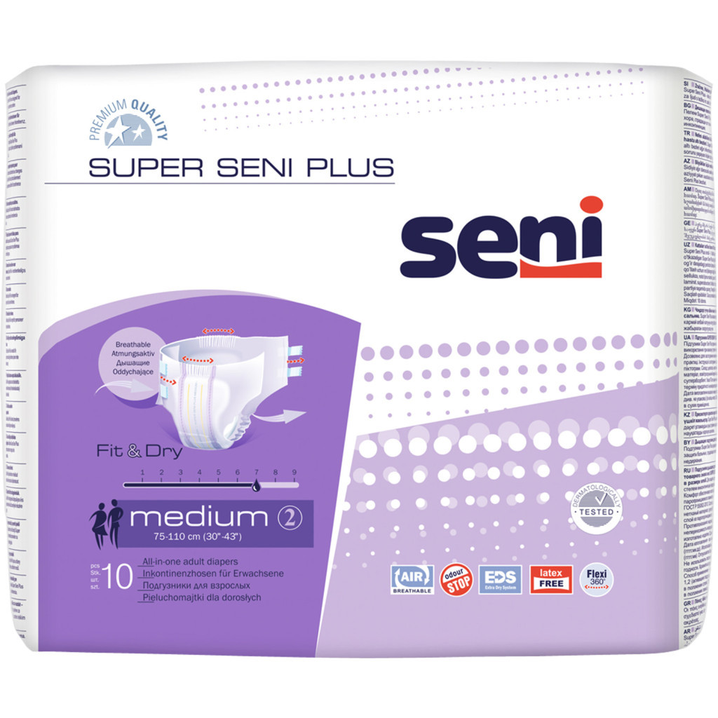 Підгузки для дорослих Seni Super Plus Medium 10 шт (5900516691233) - зображення 1