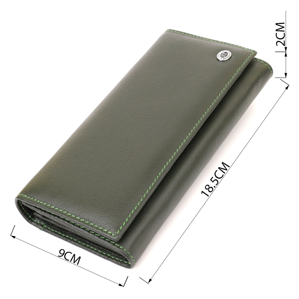 Гаманець ST Leather Зелений (22744) - зображення 3