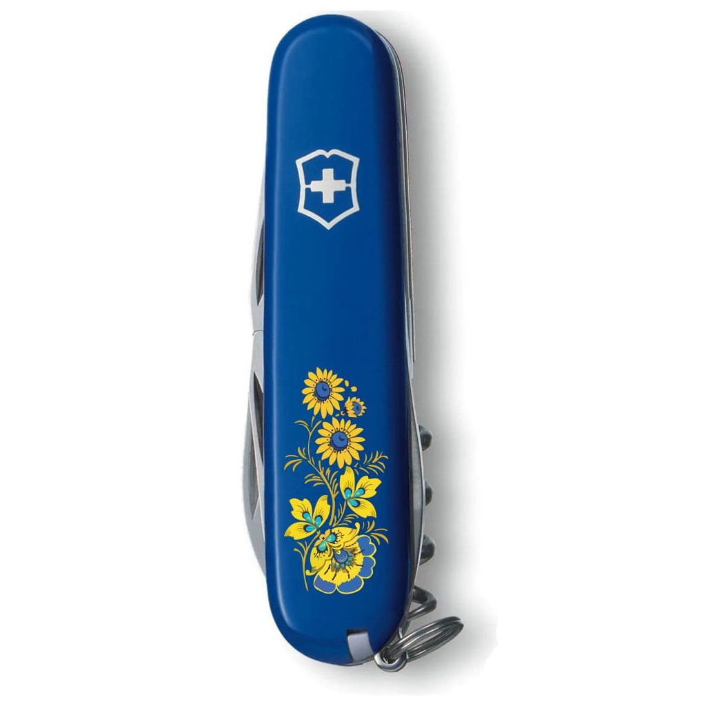 Ніж Victorinox Spartan Ukraine Blue "Квіти" (1.3603.2_T1050u) - зображення 5