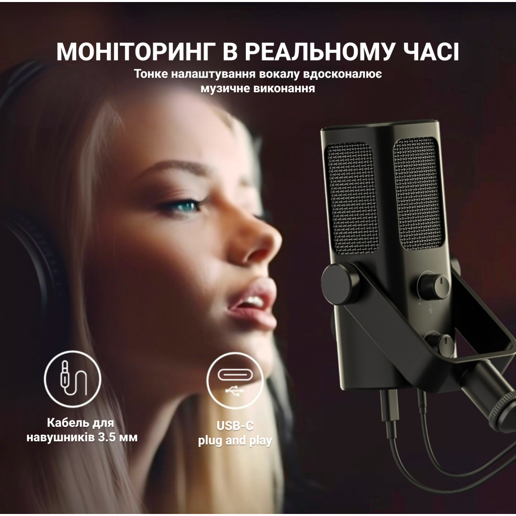 Мікрофон Fifine Profile 3 USB Black (Profile3) - зображення 9