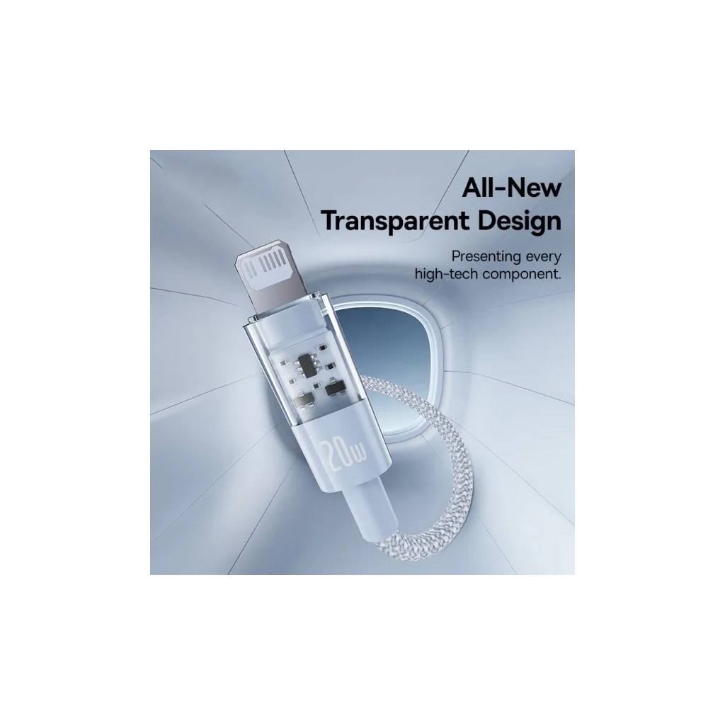 Дата кабель USB-C to Lightning 1.0m 20W Gem Fast-Charging blue Baseus (P10373001311-00) - picture 2