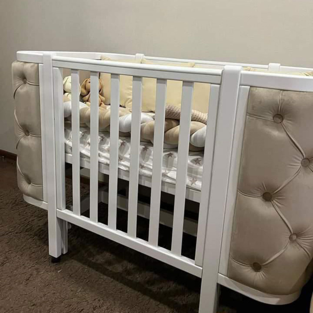 Ліжечко Angelo Luna гудзики колір білий+мокко 120х60 (12013) - зображення 1