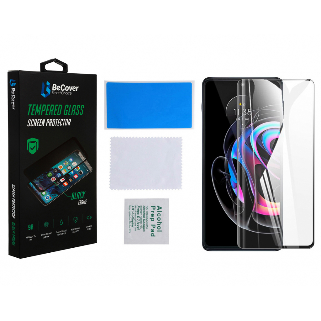 Скло захисне BeCover Motorola Moto Edge 20 Lite Black (706898) - изображение 2