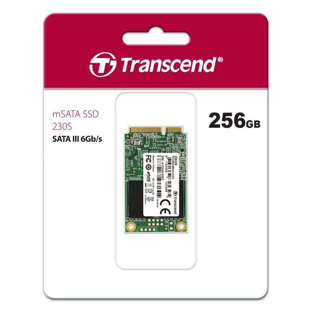Накопичувач SSD mSATA 256GB Transcend (TS256GMSA230S) - зображення 2