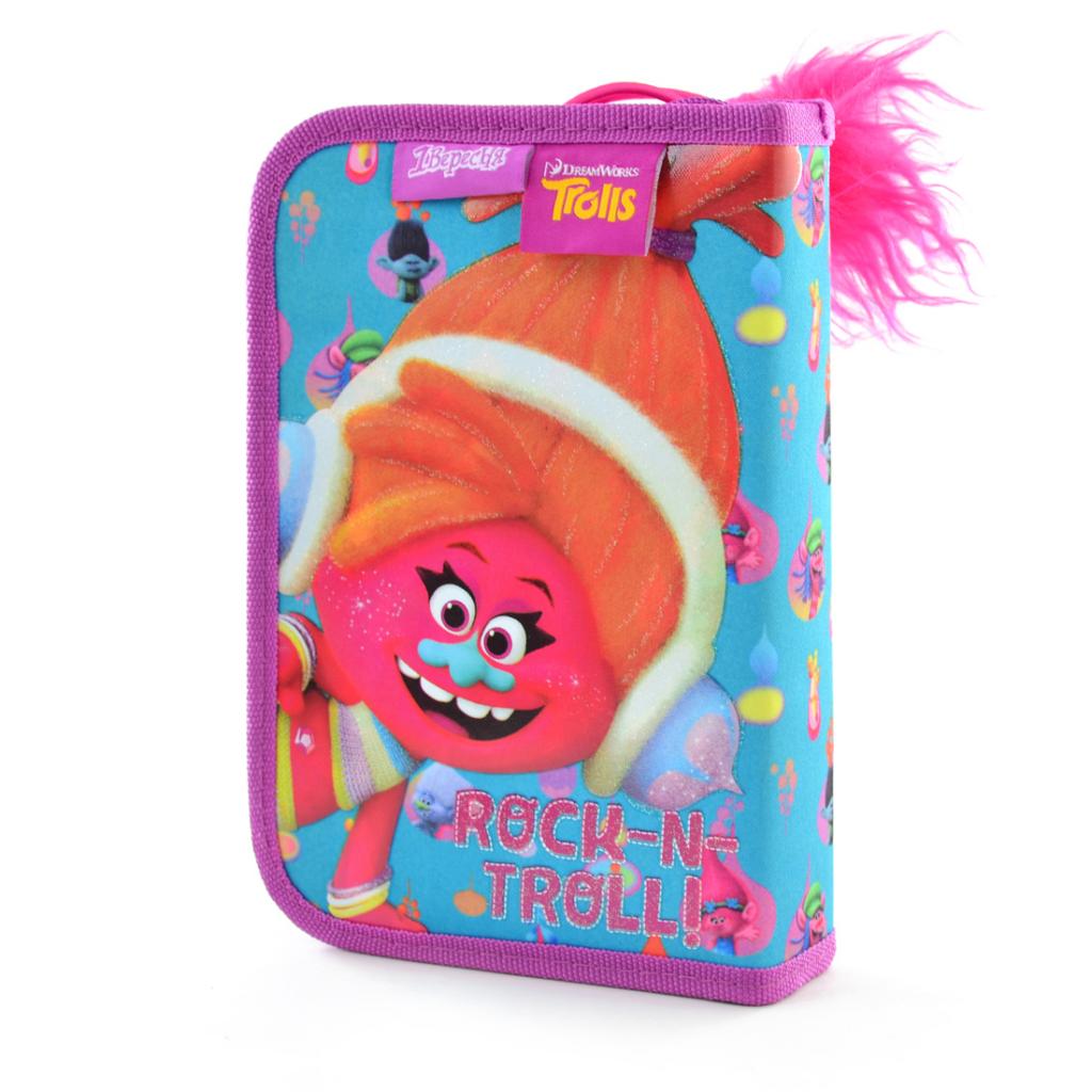 Пенал 1 вересня Trolls твердий одинарний з двома клапанами (531521) - зображення 3