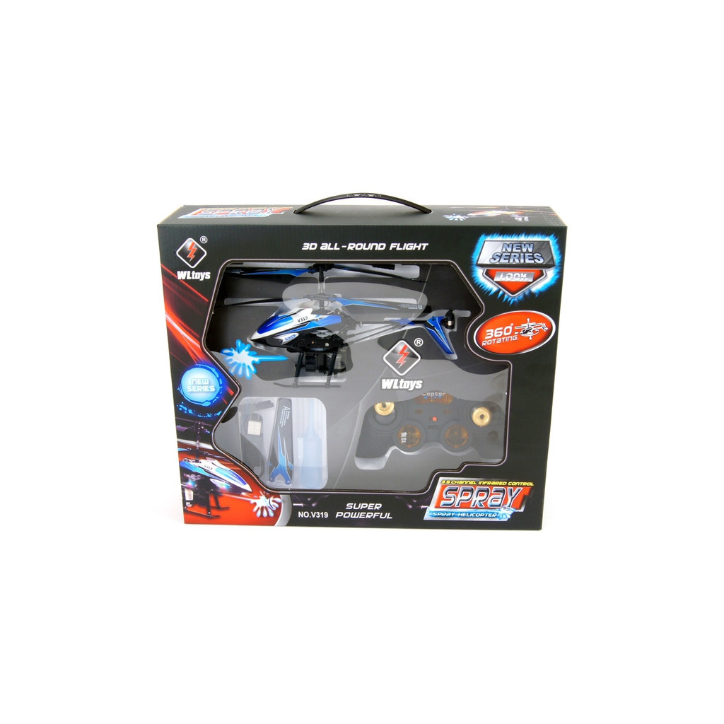 Радіокерована іграшка WL Toys Вертоліт з 3-канальним і/ч, гіроскопом та водяною гарматою (WL-V319b) - зображення 3