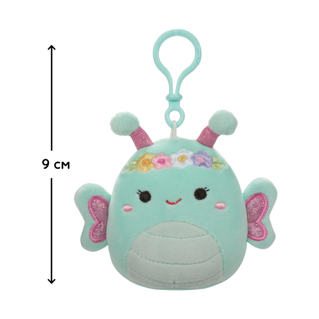 М'яка іграшка Squishmallows на кліпсі - Метелик Рейна 9 см (SQCP00181) - зображення 2