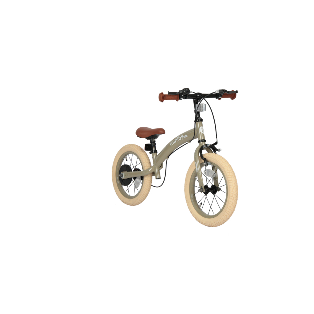 Дитячий велосипед QPlay Miniby 3 в1, біговел 14",Grey-Green (CB01MiniBy14GreyGreen) - зображення 2