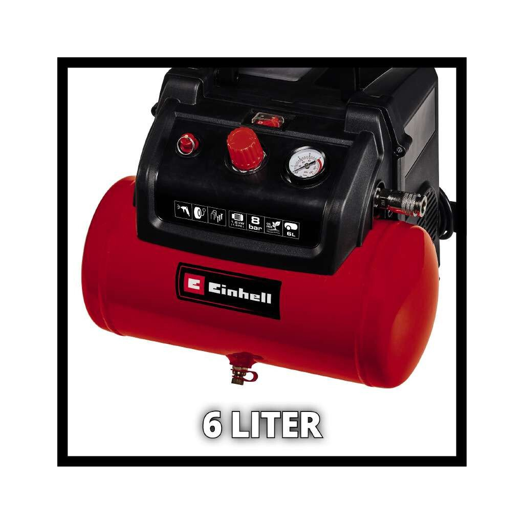 Компресор Einhell TC-AC 190/6/8 OF Set, 1200 Вт (4020650) - зображення 4