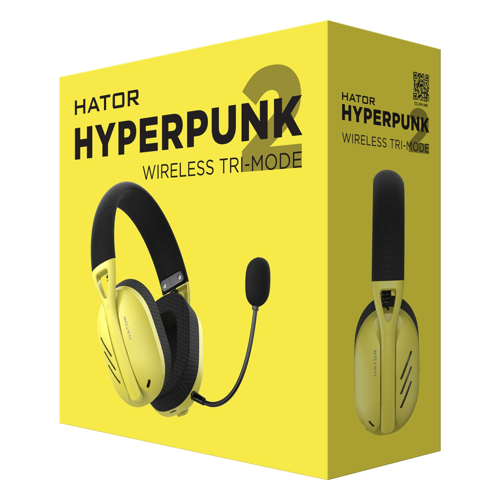 Навушники Hator Hyperpunk 2 Wireless Tri-mode Black/Yellow (HTA-857) - зображення 6