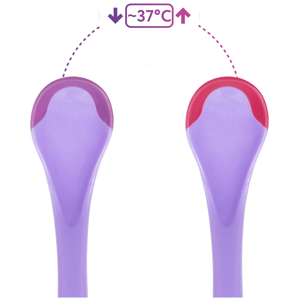 Набір дитячого посуду Baboo термочутлива ложка, фіолетова, 4+ міс (10-028) - picture 3