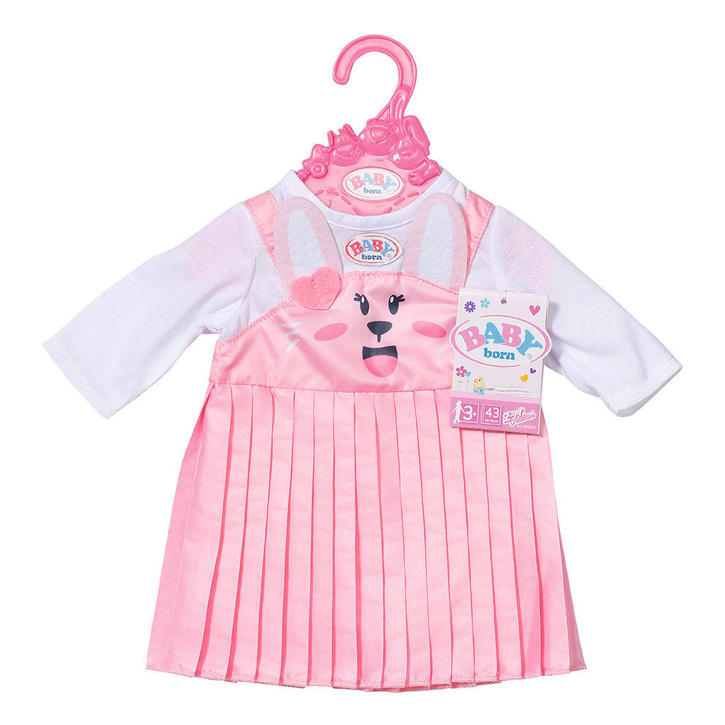 Аксесуар до ляльки Zapf Одяг для ляльки Baby Born - Сукня з зайкою (832868) - зображення 2