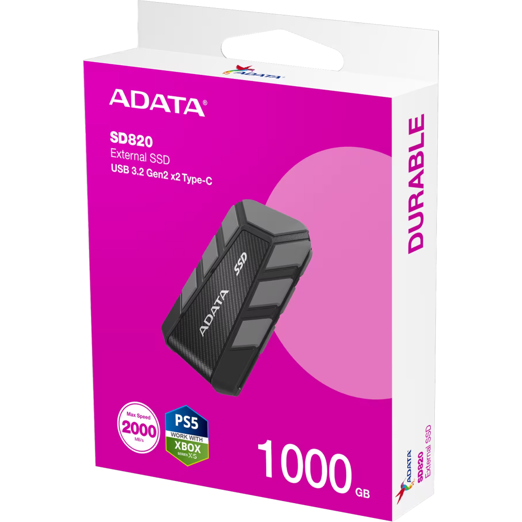 Накопичувач SSD USB 3.2 1TB SD820 ADATA (SD820-1000G-CGY) - зображення 6
