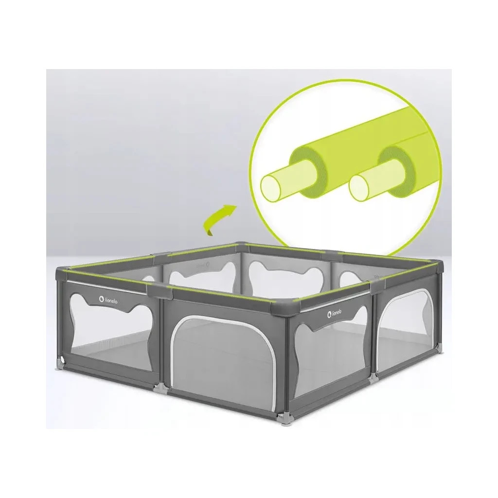 Дитячий манеж Lionelo Willow XL Grey Concrete (LO-WILLOW XL GREY CONCRETE) - зображення 4