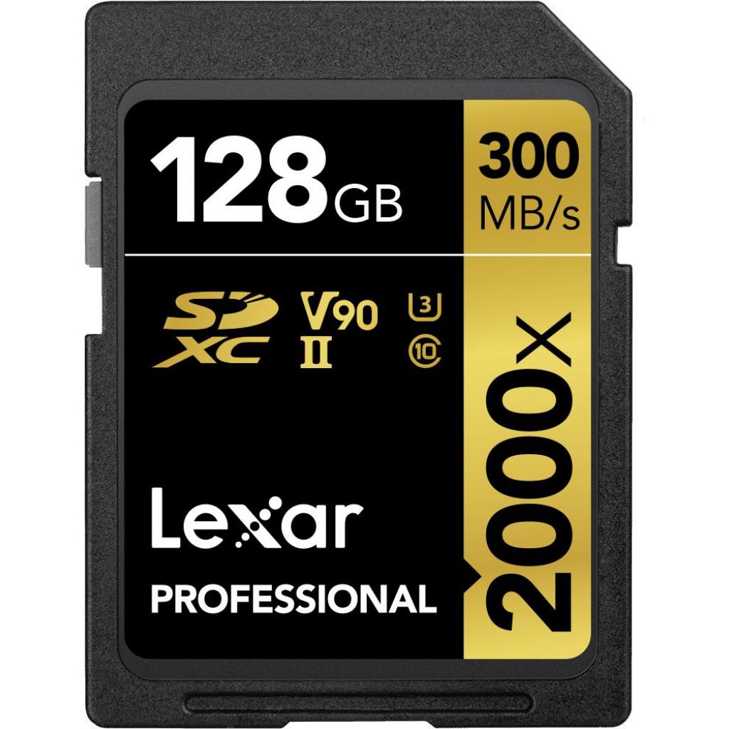 Карта пам'яті Lexar 128GB SDXC class 10 UHS-II 2000x Professional (LSD2000128G-BNNNG) - зображення 1