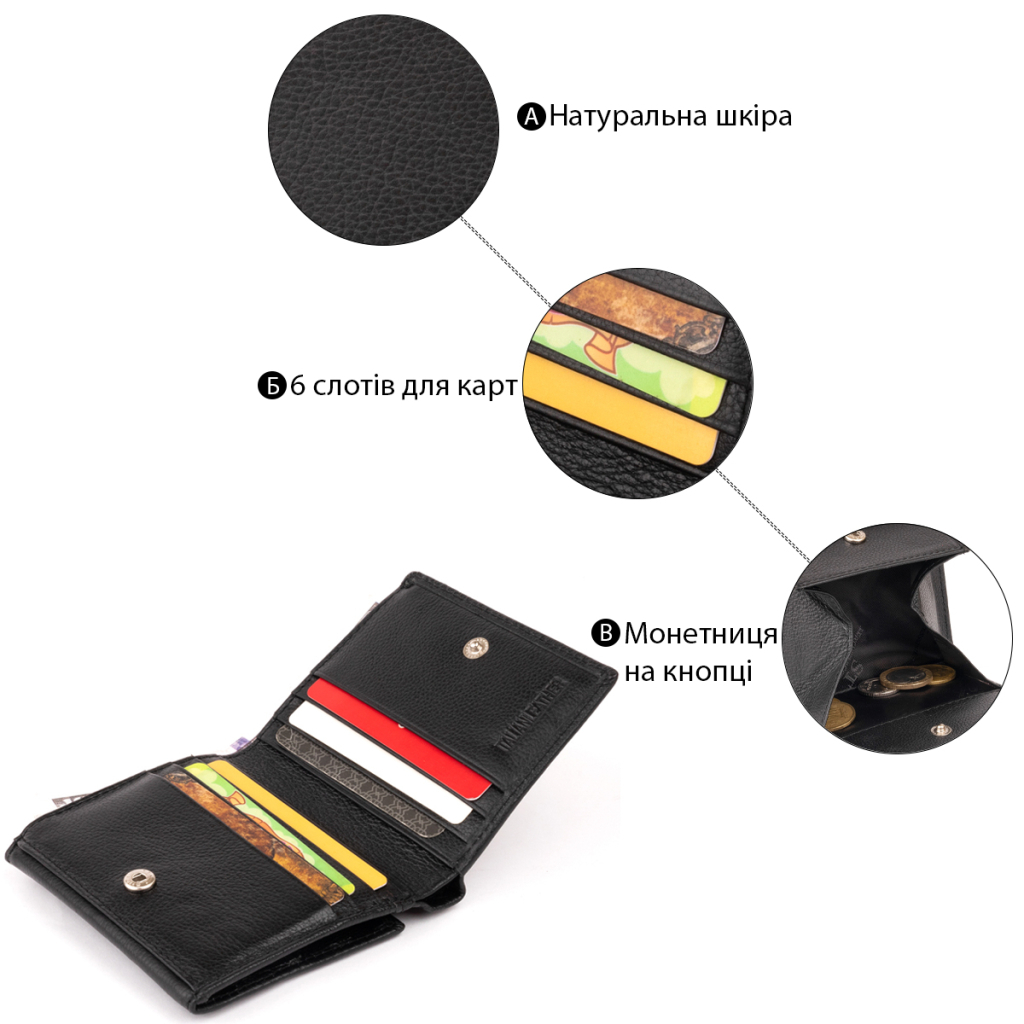 Гаманець ST Leather Чорний (19256) - зображення 4