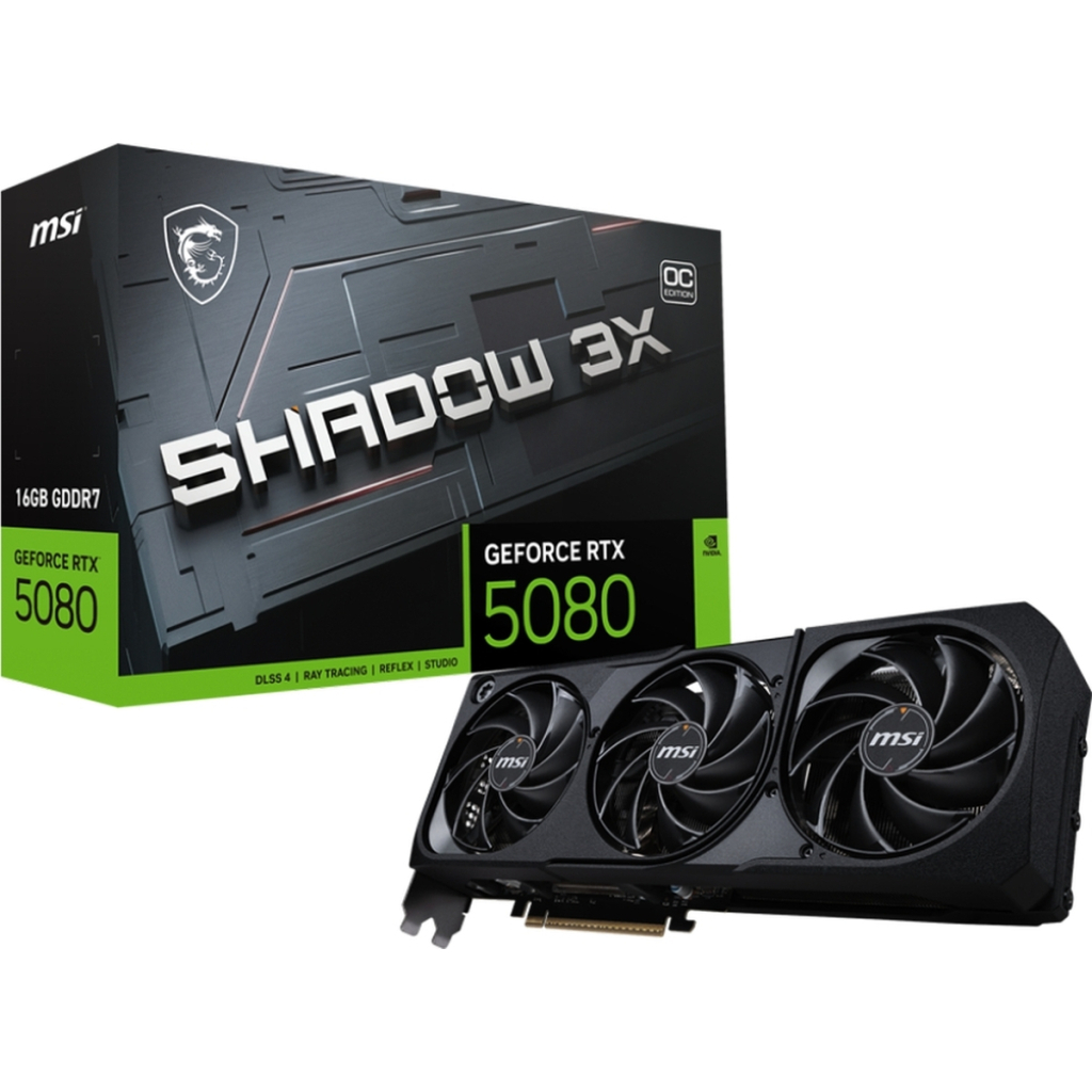 Відеокарта MSI GeForce RTX5080 16GB SHADOW 3X OC (RTX 5080 16G SHADOW 3X OC) - зображення 7