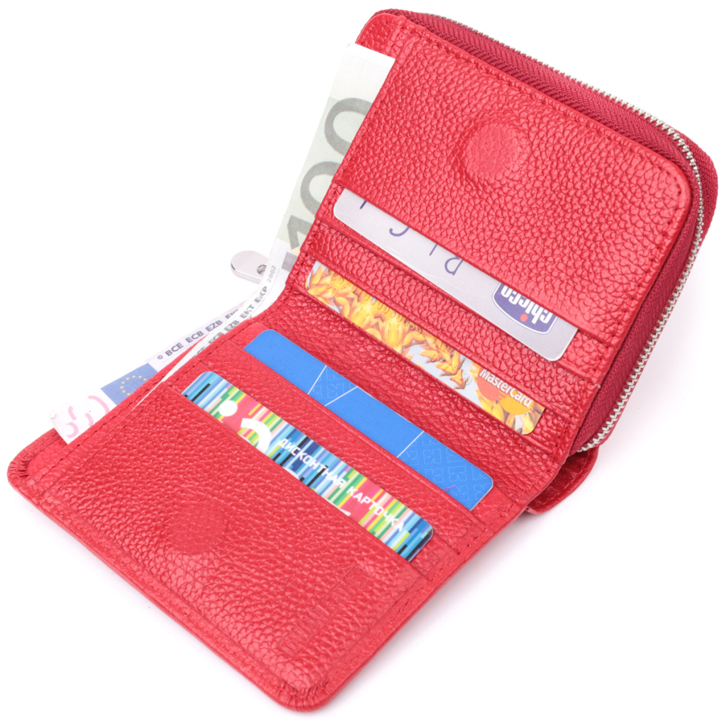 Гаманець ST Leather З натуральної шкіри Червоний (22552) - зображення 5