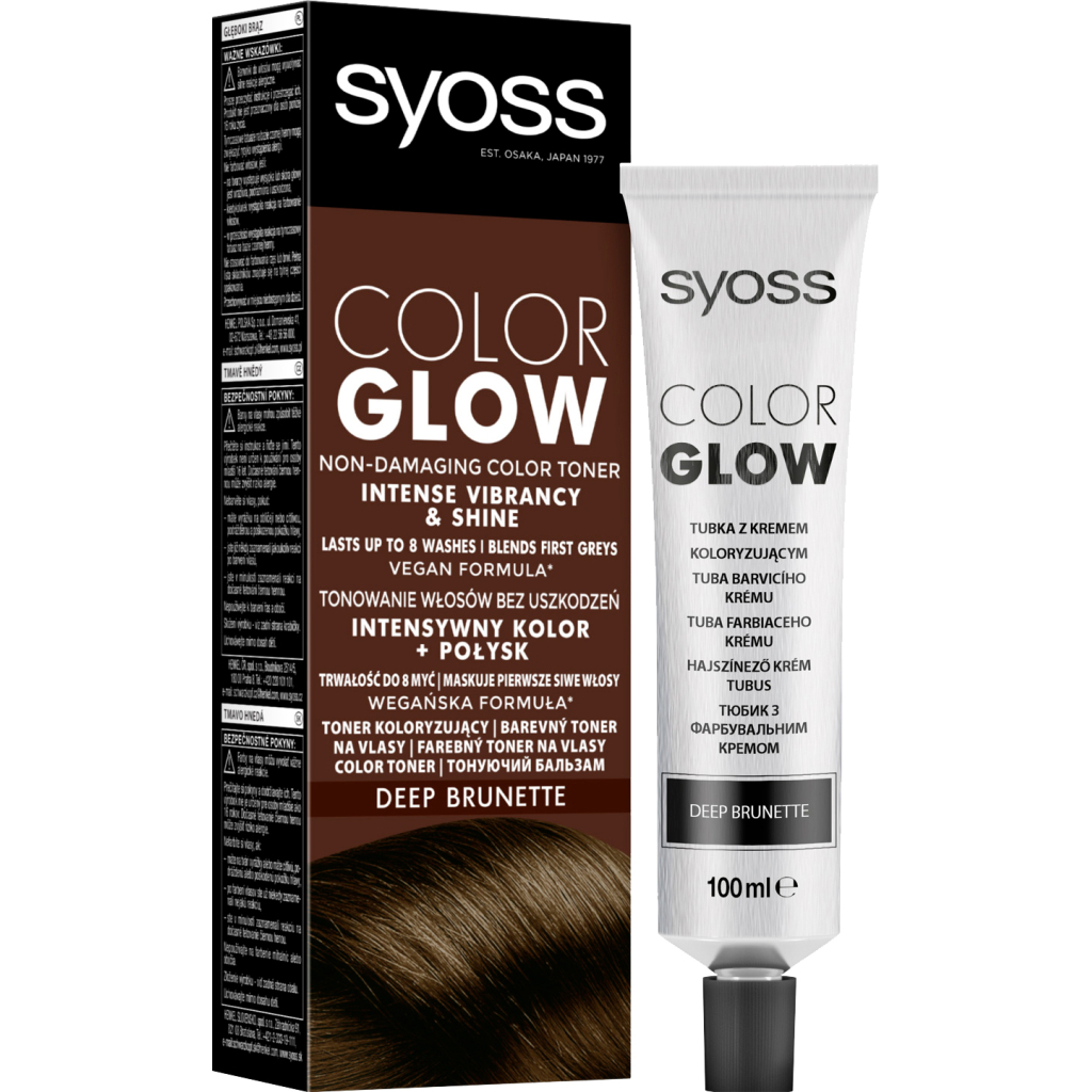 Відтінковий бальзам Syoss Color Glow Deep Brunette - Насичений Каштановий 100 мл (9000101679403) - изображение 1