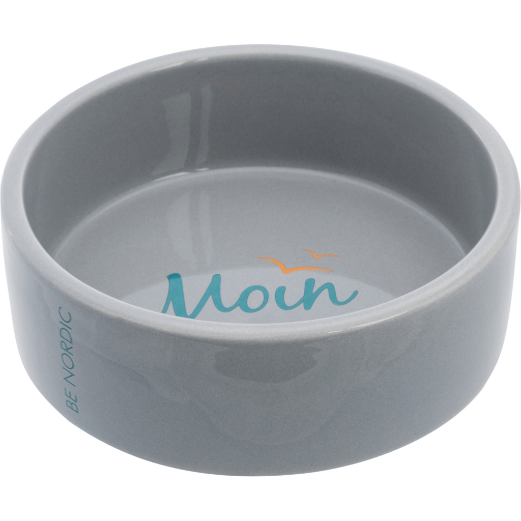 Посуд для собак Trixie Миска керамічна BE NORDIC 300 мл/12 см (сіра) (4011905243535) - зображення 1